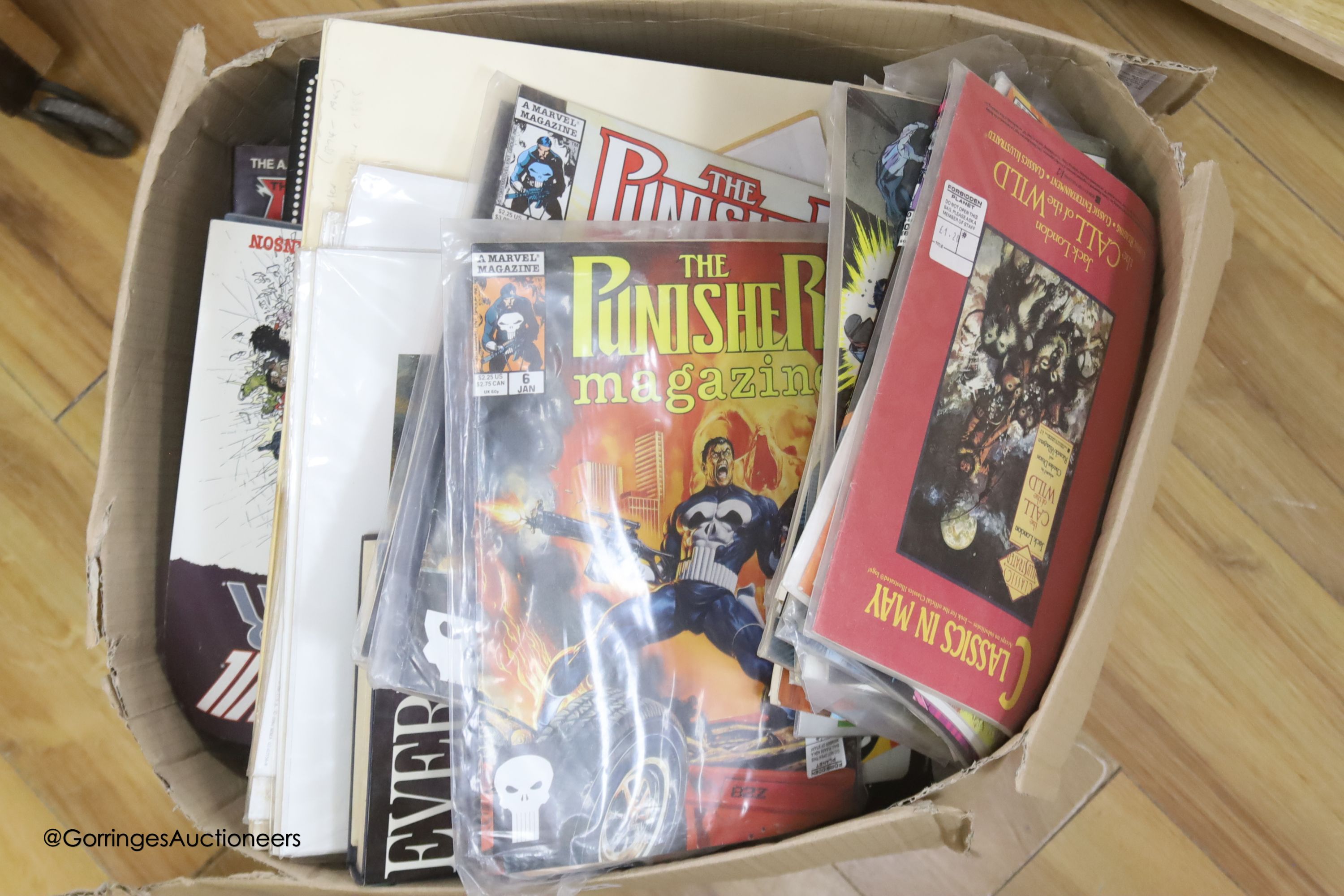 A collection of vintage comics
